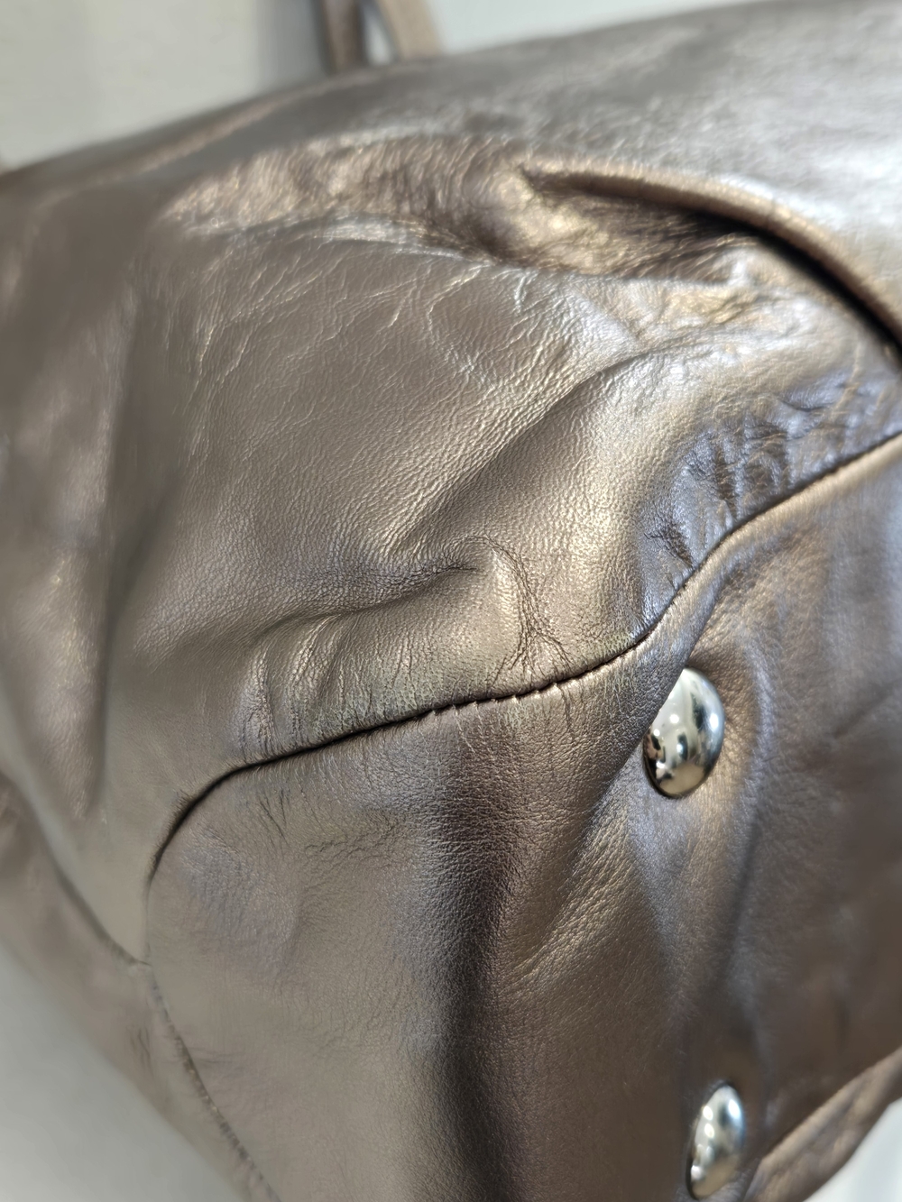 Coach Bronze Metallic Leather Shoulder Bag EUC - Picture 7 of 16